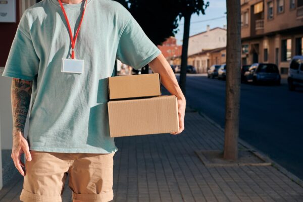 Document shipping by courier